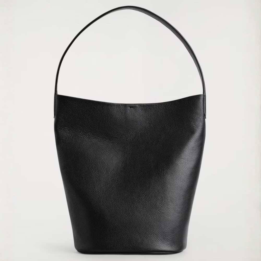 NWT Sold Out COS Black Leather Paradigm Tote Size Large
